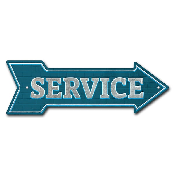 Service Arrow Sign Funny Home Decor 24in Wide